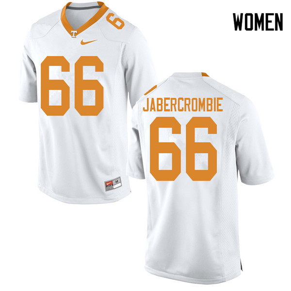 Women #66 Jarious Abercrombie Tennessee Volunteers College Football Jerseys Sale-White